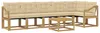 vidaXL Outdoor-Sofagarnitur mit Kissen 7 pcs Weiß und Beige Produktbild-Vorschau 1