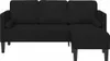 vidaXL Sofa Set Schwarz 173 x 131 x 67 cm Polyester Produktbild-Vorschau 4