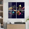 DEQORI Glasbild Echtglas 4x50x50 cm 'Sammlung abstraker Produktbild-Vorschau 3