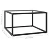 vidaXL Table basse noire avec verre trempé 60x60x35 cm Voir les images du produit 4