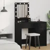 vidaXL Tavolino da toilette con ripiano in rovere nero 50 x Anteprima dell’immagine prodotto 2