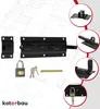 KOTARBAU® Bolzenriegel Riegel 29/7,8 cm mit Vorhängeschloss Produktbild-Vorschau 4