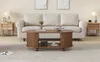 Sweiko 100 x 50 x 40 cm Table basse en noyer avec espace de Voir les images du produit 13
