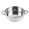 A stainless steel pot with two handles is shown against a white background. Produktbild-Vorschau