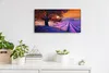 Wandbild Leinwand Bilder Wanduhr 60x30 Gemälde Wiese Blumen Produktbild-Vorschau 3