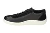 A side view of a black Ecco sneaker with a white sole, isolated on a white background. Náhled obrázku produktu