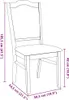 vidaXL Sedie da pranzo con cuscino 2 pz. Legno massiccio Anteprima dell’immagine prodotto 8