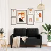 vidaXL 2-osobowa sofa czarna 120 cm aksamitna Podgląd zdjęcia produktu 3