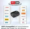 A battery pack is shown in the center, surrounded by logos of brands that are part of the Power For All Alliance. Text at the top and bottom promotes the alliance. Anteprima dell’immagine prodotto