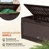 CASARIA Coffre de Rangement Brun Aspect Osier 310L Voir les images du produit 5