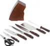 A set of kitchen knives and a knife block are arranged on a white background. Náhľad obrázku produktu