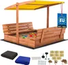 KOTARBAU® Sabbiera per Bambini Legno di Pino 140x140 cm Anteprima dell’immagine prodotto 1