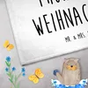 Mr. & Mrs. Panda Handtuch Rotkehlchen Weihnachten - Weiß - Produktbild-Vorschau 3