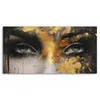 DEQORI Hybrid Leinwand Bild 60x30 cm 'Goldener Blick' Produktbild-Vorschau 2