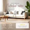 Wollteppich Gabbeh Uni Läufer Weiß 75x240 cm | Moderner Produktbild-Vorschau 2