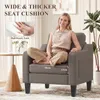 COLAMY : fauteuil d'appoint moderne en lin avec tablette Voir les images du produit 7