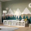 Crazy Pine Kinderbett 140x180 cm – Weiß  - Montessori Produktbild-Vorschau 1