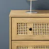 HOMCOM Commode 4 tiroirs meuble de rangement cannage en Voir les images du produit 7
