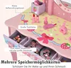 GOPLUS Kinder Schminktisch mit Stuhl, Frisiertisch-Set mit Produktbild-Vorschau 4