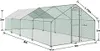 TRMLBE Hühnerstall 3x8x2m Hühnerhaus Freilaufgehege Groß Produktbild-Vorschau 2