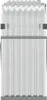 A full-front view of a silver firewood rack. Náhľad obrázku produktu