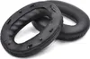Two black ear pads for headphones are shown on a white background. Voir les images du produit