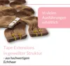 hair2heart Tape Extensions Echthaar Gewellt - 10 Tapes 2.5g Produktbild-Vorschau 3