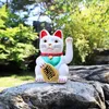 Glückskatze - Maneki-neko - Winkekatze - 15 cm - weiß Produktbild-Vorschau 8