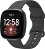 Strap-it Fitbit Sense Silikon Armband Classic (Schwarz) - Produktbild-Vorschau 1