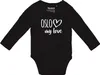 Huuraa Baby Body Oslo my love 80 Black  Baumwolle Fairtrade Produktbild-Vorschau 1
