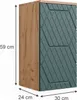 Skříňka do koupelny Vicco Irma Zelený/zlatý dub 30 x 59 cm Náhled obrázku produktu 3