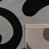 Tapis design avec découpe des contours Moderne Gris Noir Voir les images du produit 4