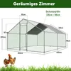 Hühnerstall Hühnerhaus Geflügelstall 3x4x2m Freilaufgehege Produktbild-Vorschau 2