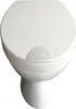 A white toilet seat viewed from directly above. Produktbild-Vorschau