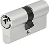 A close-up studio shot of a silver and black cylinder lock. Produktbild-Vorschau