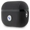 A black AirPods Pro case with a silver BMW logo. Produktbild-Vorschau
