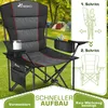 TRESKO® Campingstuhl Faltbar bis 200kg | Faltstuhl mit Produktbild-Vorschau 3