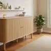Credenza rettangolare scandinava a 2 ante L140 cm in legno Anteprima dell’immagine prodotto 2