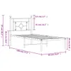 Bettgestell mit Kopfteil Metall Schwarz 75x190 cm Produktbild-Vorschau 11