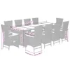 11-tlg. Garten-Essgruppe mit Kissen Schwarz Poly Rattan Produktbild-Vorschau 8