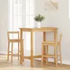 A wooden bar table with two bar stools in a room with natural light coming from a window. Podgląd zdjęcia produktu