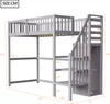 Letto a soppalco Merax 90x200 con scale e ripiano Anteprima dell’immagine prodotto 5