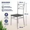 CASARIA® Esstisch mit 4 Stühlen Holz 5-tlg Set Metall Produktbild-Vorschau 4
