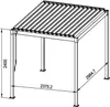 Pergola 80 Solid 3x2,4 m Stahl Anthrazit verstellbares Produktbild-Vorschau 5