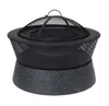 ProGarden Bol de feu avec grill Rond 54,5x54,5x38 cm Noir Voir les images du produit 2