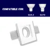 Weißer quadratischer Gips-Einbaustrahlerhalter 100x100x30 Produktbild-Vorschau 2