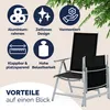 CASARIA® Gartenstühle 2er Set Hochlehner Klappbar 8-Fach Produktbild-Vorschau 8