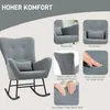 HOMCOM Poltrona a dondolo con rivestimento effetto peluche, Anteprima dell’immagine prodotto 5