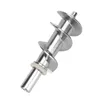 A close-up, studio shot of a metal meat grinder screw. Náhľad obrázku produktu