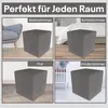 Best For Home | Würfel Pouf Hocker | Anthrazit Poof Produktbild-Vorschau 4